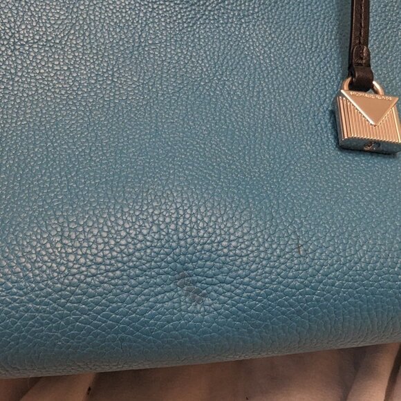 Michael Kors Mercer Bag - Teal, Black, & White - Picture 12 of 13